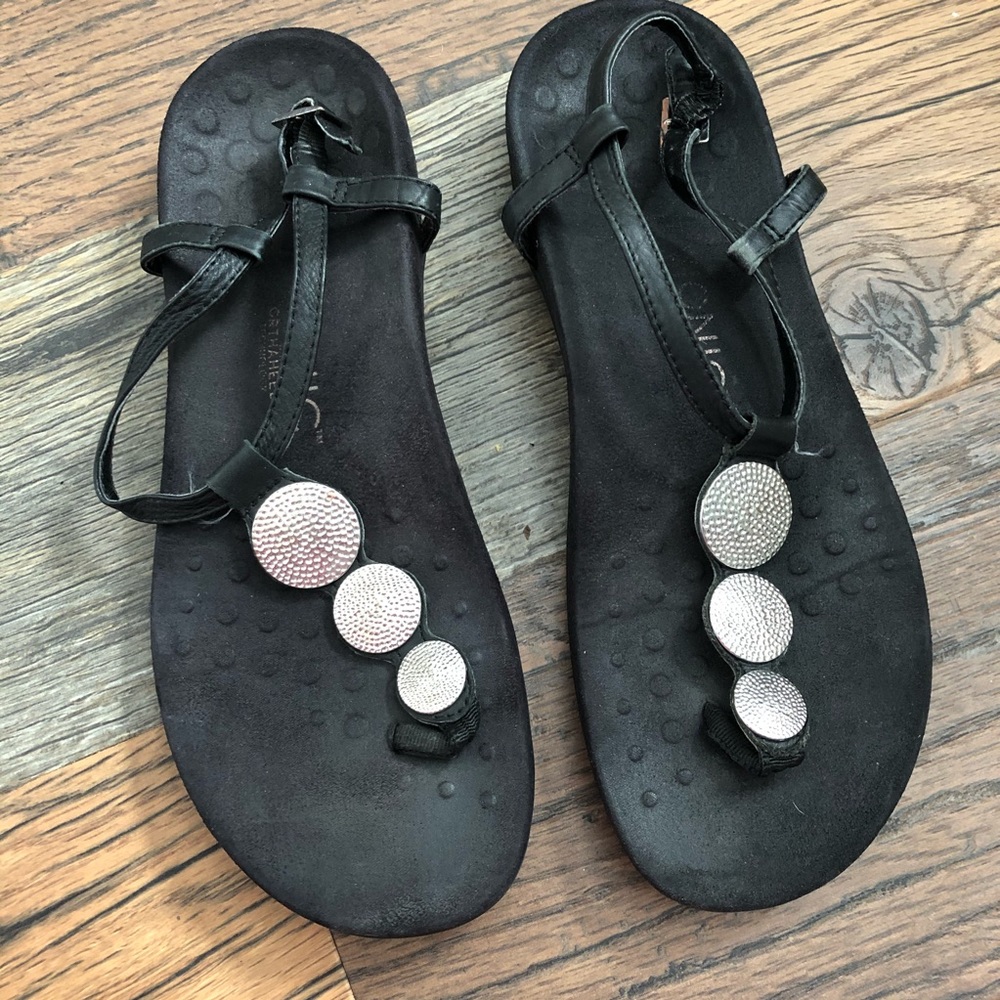 Vionic Black Sandals- size 8- used
